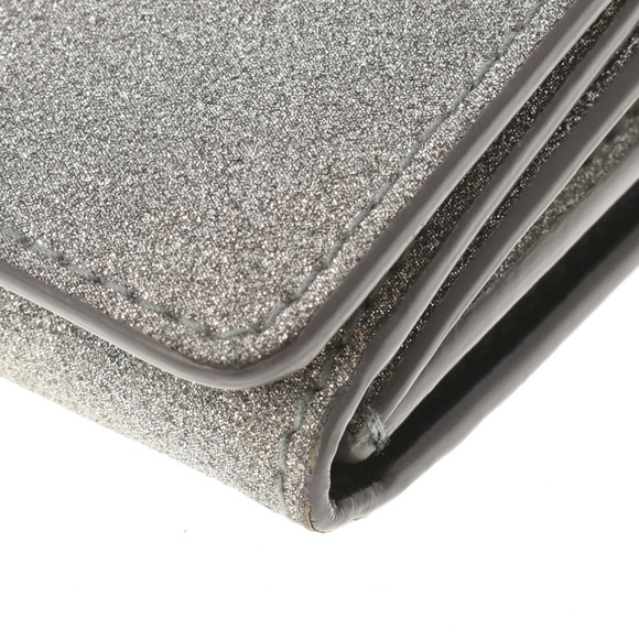 BALENCIAGA Wallet Compact Silver Calfskin Leather Tri fold - Picture 5 of 12